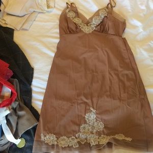 Beautiful brown vintage slip